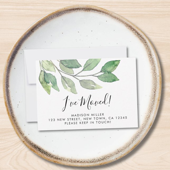 Carte de Faire-part de déménagement botanique (Créateur téléchargé)