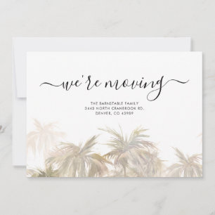 Carte de Faire-part de déplacement de script Palm
