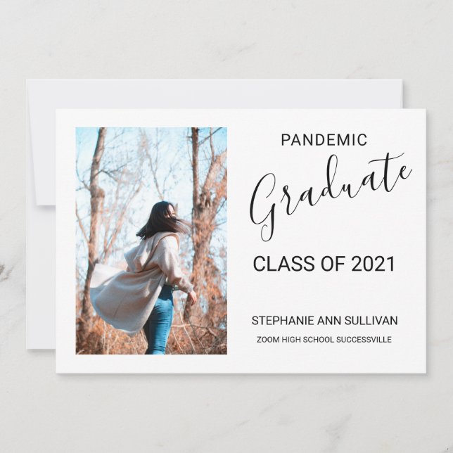 Carte de Faire-part de diplôme de photographie pan (Devant)
