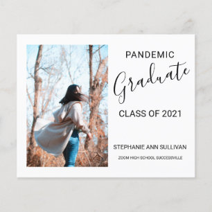 Carte de Faire-part de diplôme en photo pandémique