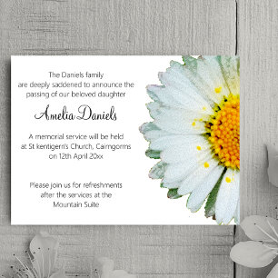 Carte de faire-part de funérailles Wild Daisy