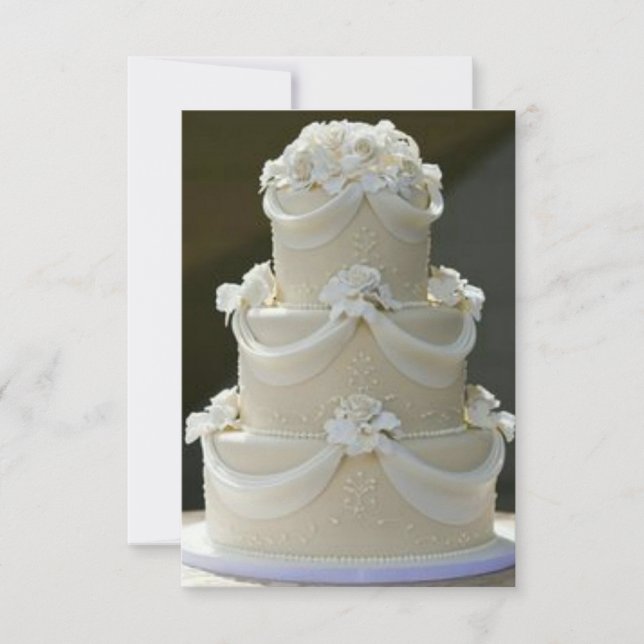 Carte de faire-part de gâteau de mariage (Devant)