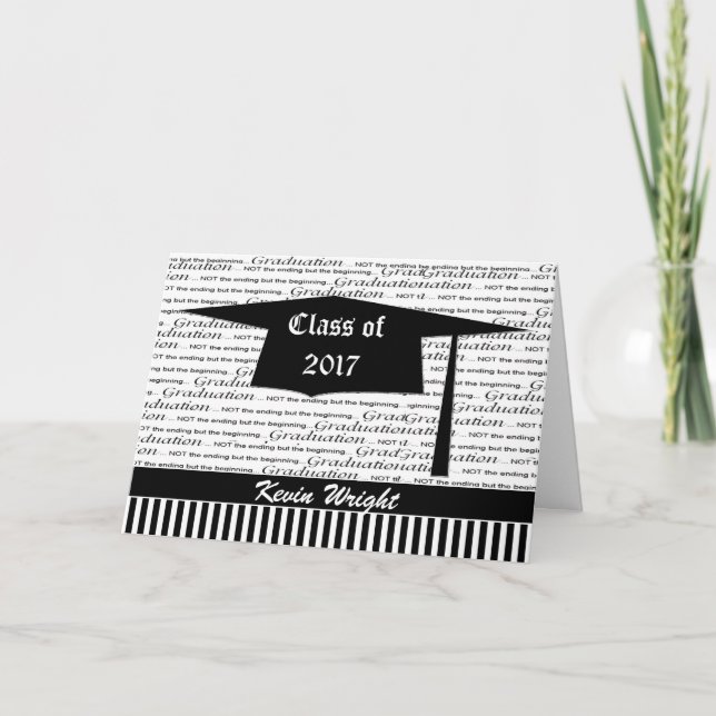 Carte de faire-part de graduation casquette de mor (Devant)