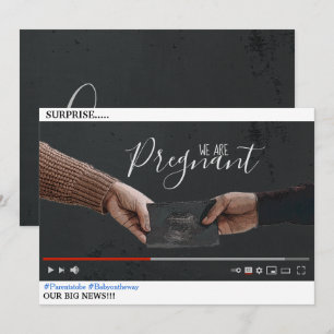 Carte de faire-part de grossesse à thème YouTube