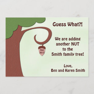 Carte de Faire-part de grossesse amusante - Nut to
