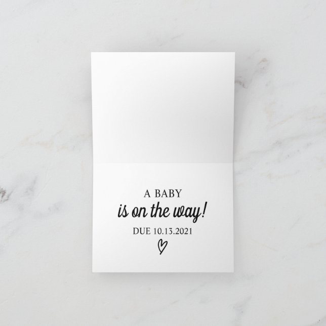 Carte de Faire-part de grossesse personnalisée pou (Intérieur)