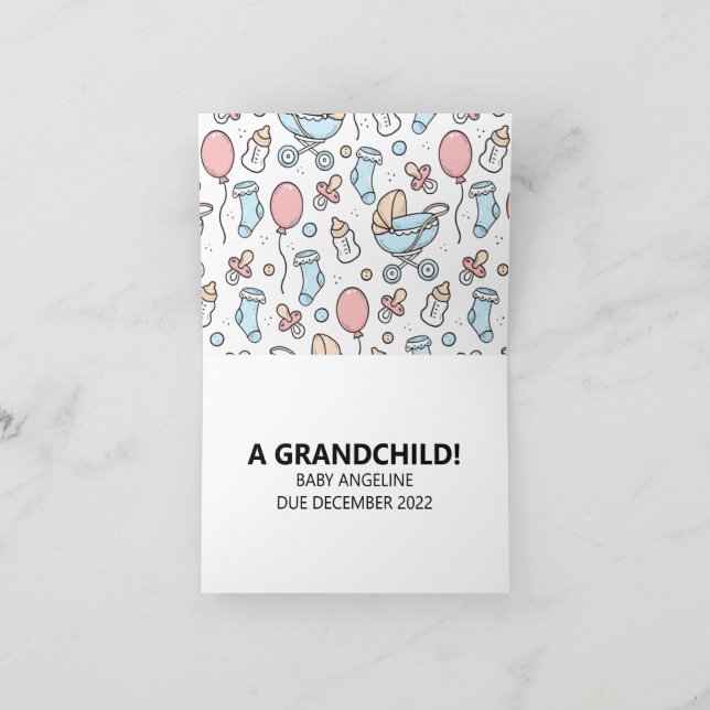 Carte de Faire-part de grossesse pour les parents  (Intérieur)