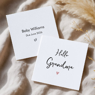 Carte de Faire-part de grossesse simple Grandma