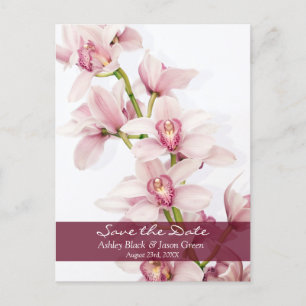 Carte de faire-part de mariage à l'orchidée Cymbid