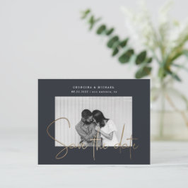 carte de faire-part de mariage à photo et écriture