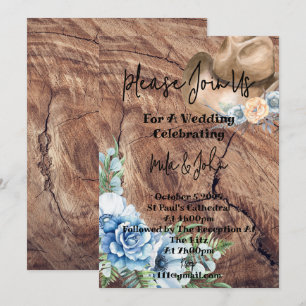 CARTE DE FAIRE-PART DE MARIAGE DE BOOTS RUSTIQUES