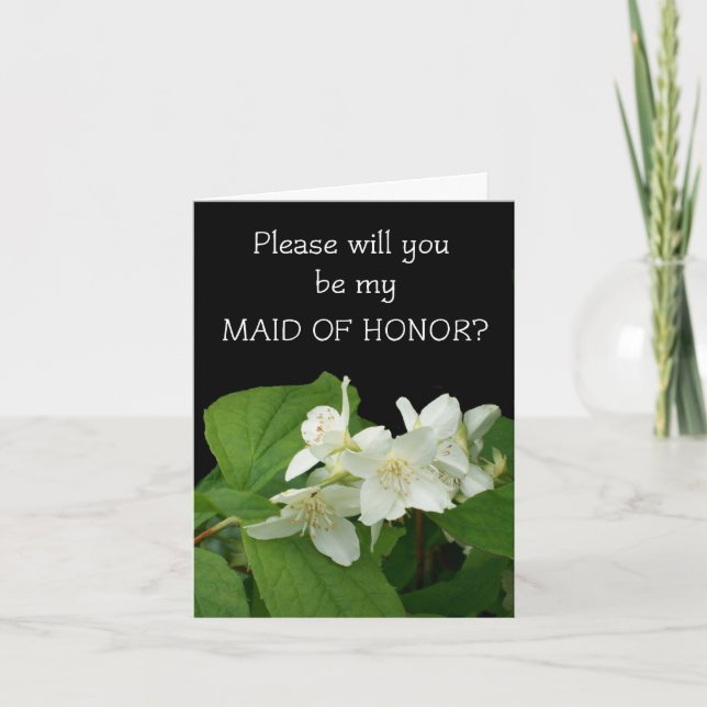 Carte de Faire-part de mariage de la femme d'honne (Devant)