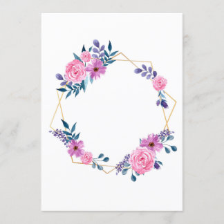 Carte de Faire-part de mariage des fleurs de cadre
