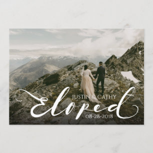 Carte de Faire-part de mariage Mariage à éloped Sc