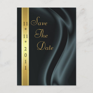 Carte de faire-part de mariage Marquis Black Silk