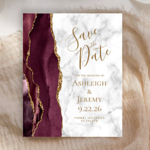 Carte de faire-part de mariage pas chère en marbre