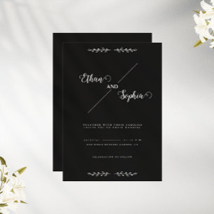 Carte de Faire-part de mariage personnalisée moder