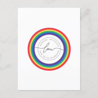 Carte de faire-part de mariage Rainbow World