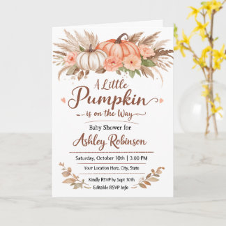 Carte de faire-part de naissance Baby Shower 'Un p