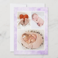 Carte de Faire-part de naissance Collage Photo Lil