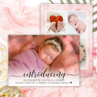 Carte de Faire-part de naissance Collage photo mod