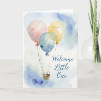 Carte de faire-part de naissance Montgolfière à l'