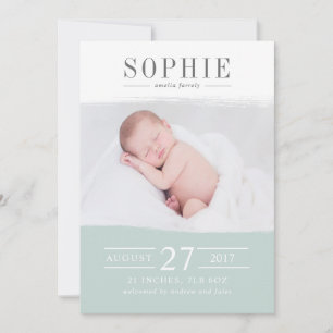 carte de faire-part de naissance photo de perfecti