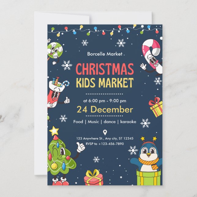 Carte de Faire-part de Noël pour enfants (Devant)