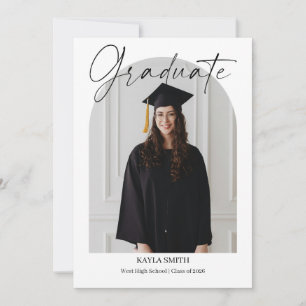 Carte de faire-part de remise de diplômes moderne 