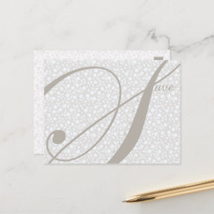 Carte de faire-part gris subtils pour annoncer la 