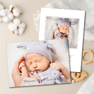 Carte de Faire-part photo de la petite fille de no