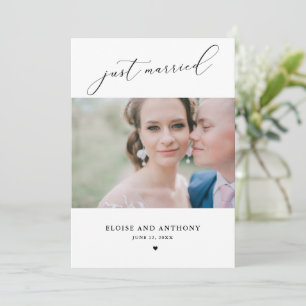 Carte de Faire-part Photo Elopement Mariée