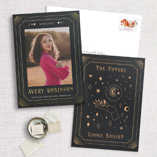 Carte de Faire-part photo Gold Foil Tarot Graduati