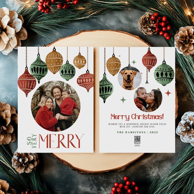 Carte de famille Boho 2024 si joyeux Noël (Créateur téléchargé)