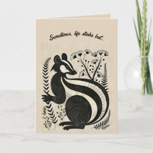 Carte de faune folklorique modifiable de moufette