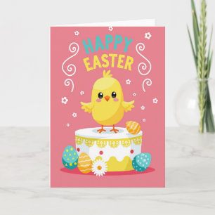 Carte de faux papier d'or de gâteau de printemps m