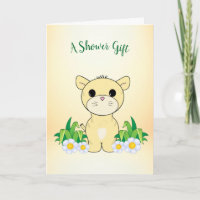 Carte de félicitations Baby shower de Lion adorabl