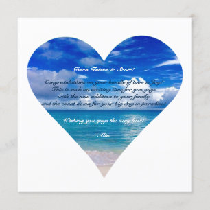 Carte de félicitations Blue Ocean   Semi-brillant