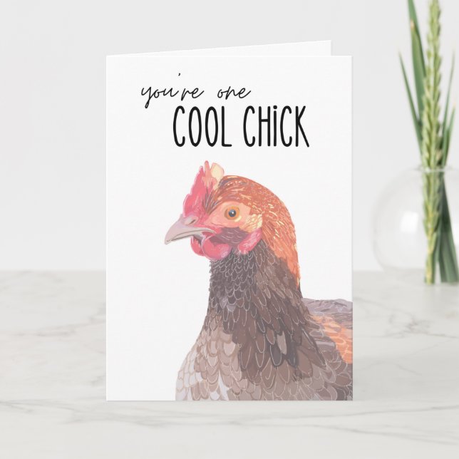 Carte de félicitations cool Chick (Devant)