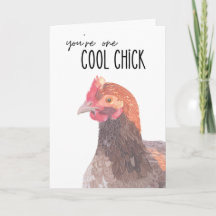 Carte de félicitations cool Chick