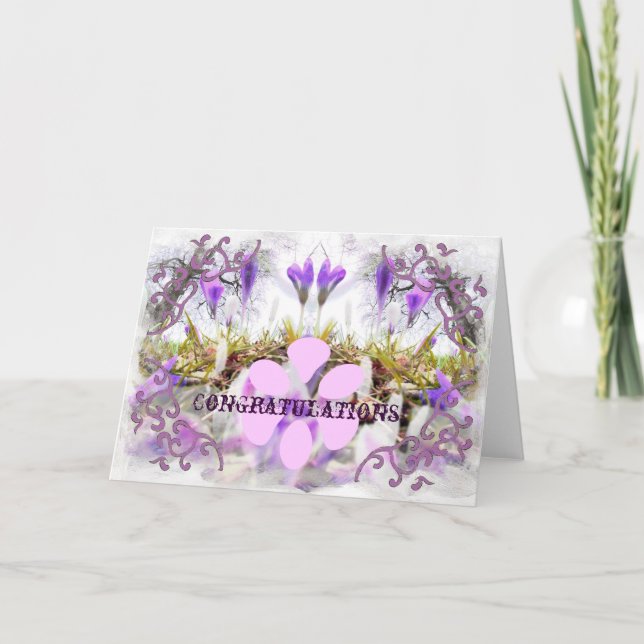 Carte de félicitations Crocus (Devant)