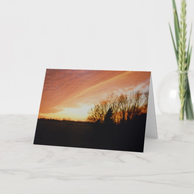 Carte de félicitations "Cross Country Sunset" (Devant)