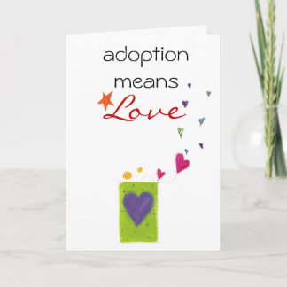 carte de félicitations d'adoption
