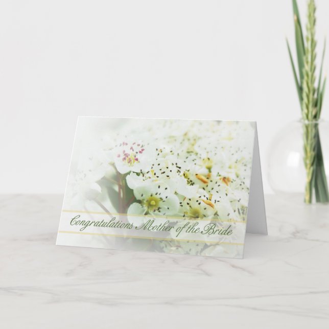 Carte de félicitations de la mère de la mariée ave (Devant)