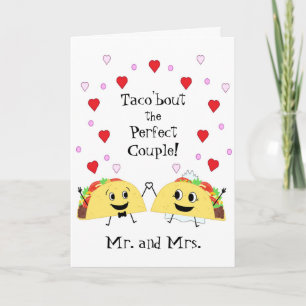 Carte de félicitations de mariage Cute Taco