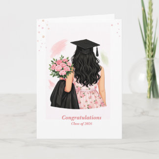 Carte de Félicitations de Remise de Diplôme Floral