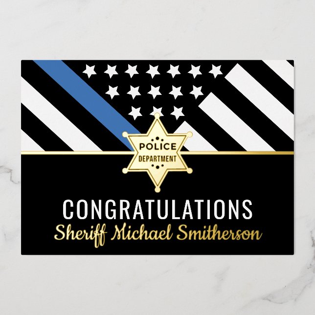 Carte de félicitations du shérif de la police - Li (Recto)