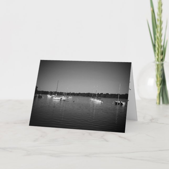 Carte de félicitations "Lake Nokomis Sailboats" (Devant)