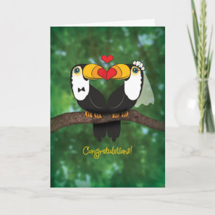 Carte de félicitations Mariage Cute Toucan