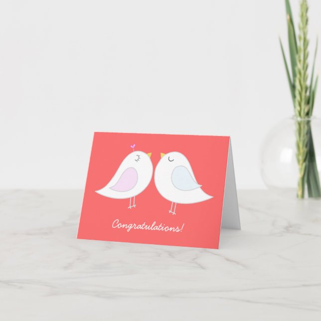 Carte de félicitations Mariage Inséparables (Devant)